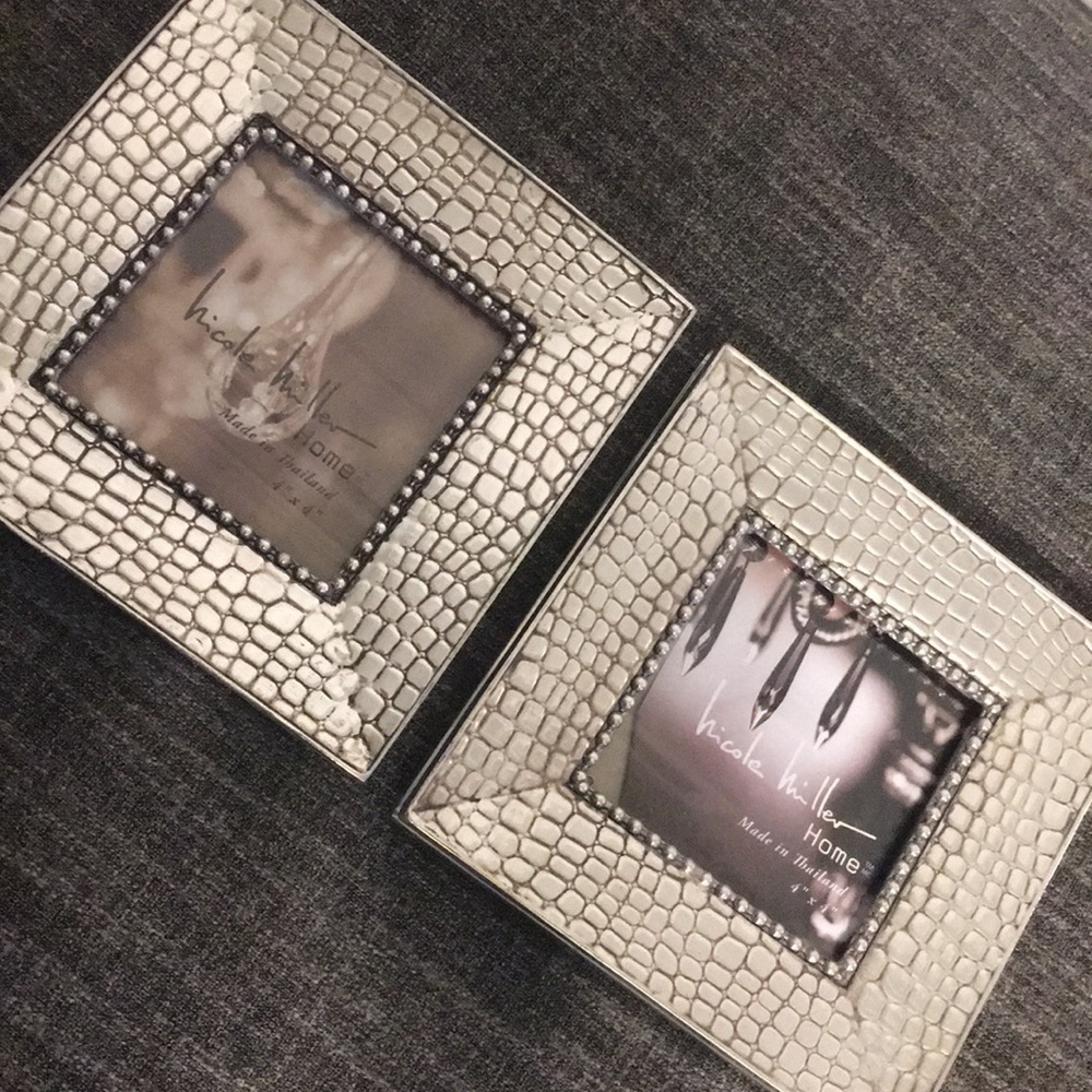 2 Nicole Miller 4x4 picture frames